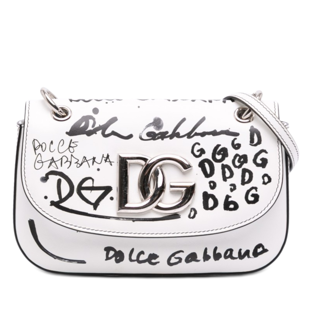 Pre-Loved Dolce & Gabbana Small Calfskin Millenial Graffiti Crossbody